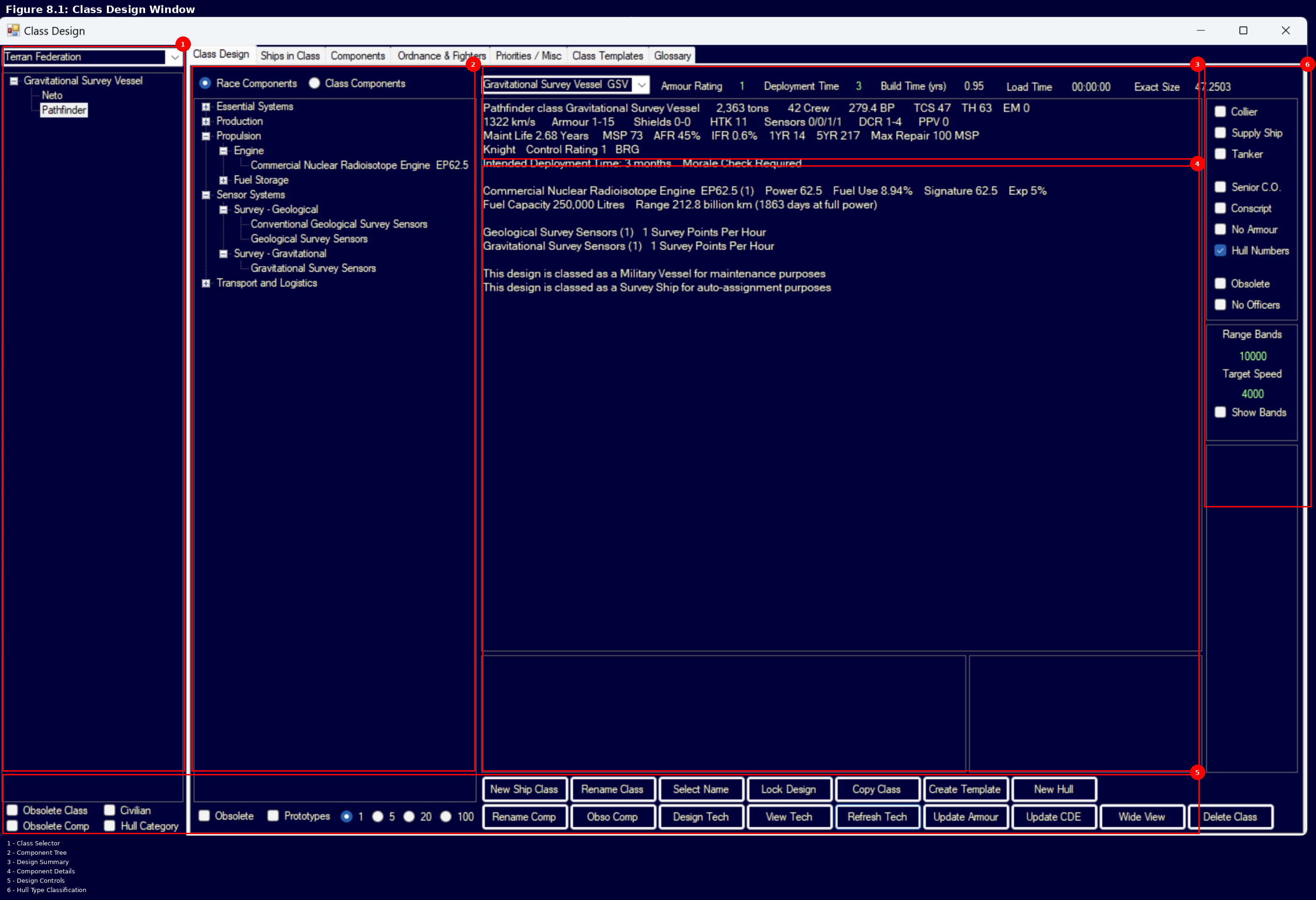 Figure 8.1: Class Design Window